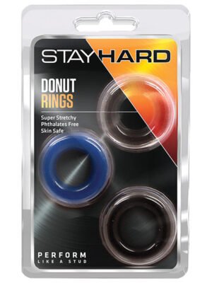Stay Hard Donut Rings 3 Pack