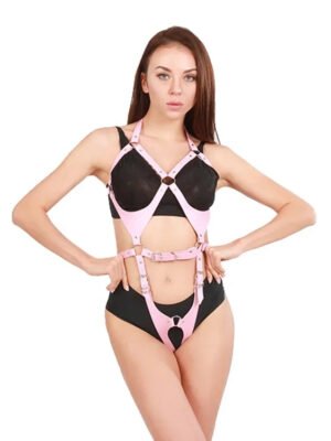 Bondage sexy lingerie BDSM female sexy harness mature fetish Pu leather sexy clothing