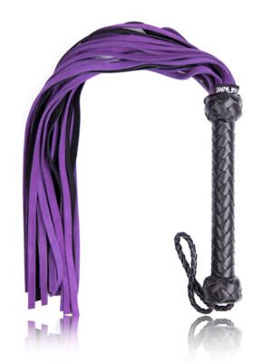 Adult Fantasy Sex Toy Cosplay Whip Flogger Purple Adult Games Good Quality Genuine Leather Whip