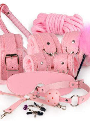 Chastity Bondage Gear Plush Leather Fetish Kit Restraints Slave Handcuffs Sex Toys for Couples Adult Games Flirt Intimate Goods
