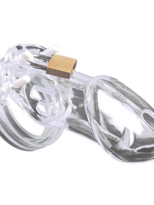 Hot 9cm Male Chastity Device Bondage Gear Cock Cage with Lock Gags & Practical Jokes